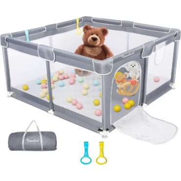 Детска кошара за игра в сиво от текстилна – TENCKAT/REGALOAM