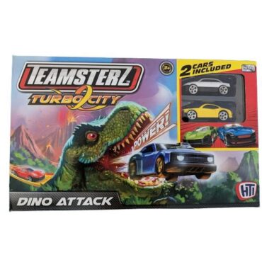 eamsterz Speed ​​City Dino Attack Car Track Set ➡️Включва 2 отлети състезателни коли