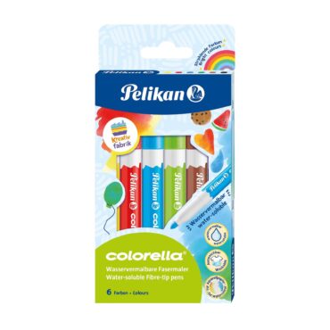 Флумастери Pelikan 6 цвята, водоразтворими
