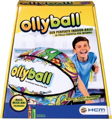 HCM Kinzel 55158 Ollyball Топка за игра на закрито за деца и родители, многоцветна, 32 cm