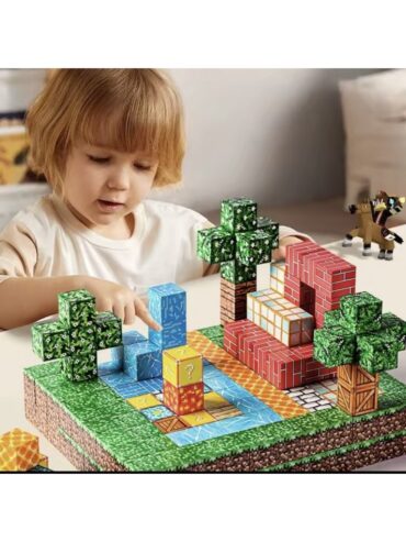 Магнитни кубчета в стил Minecraft – конструктор 50 бр